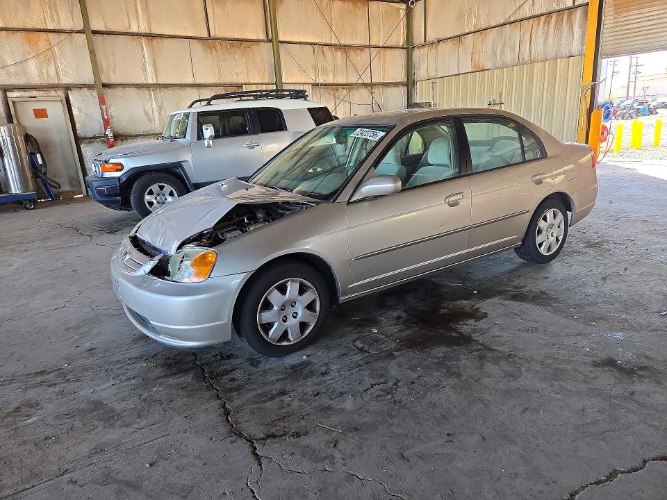 Снимка 1 от търг – 2001 HONDA CIVIC с VIN 2HGES26781H541392