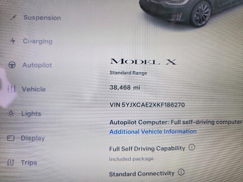 Снимка 9 от търг – 2019 TESLA MODEL X с VIN 5YJXCAE2XKF186270