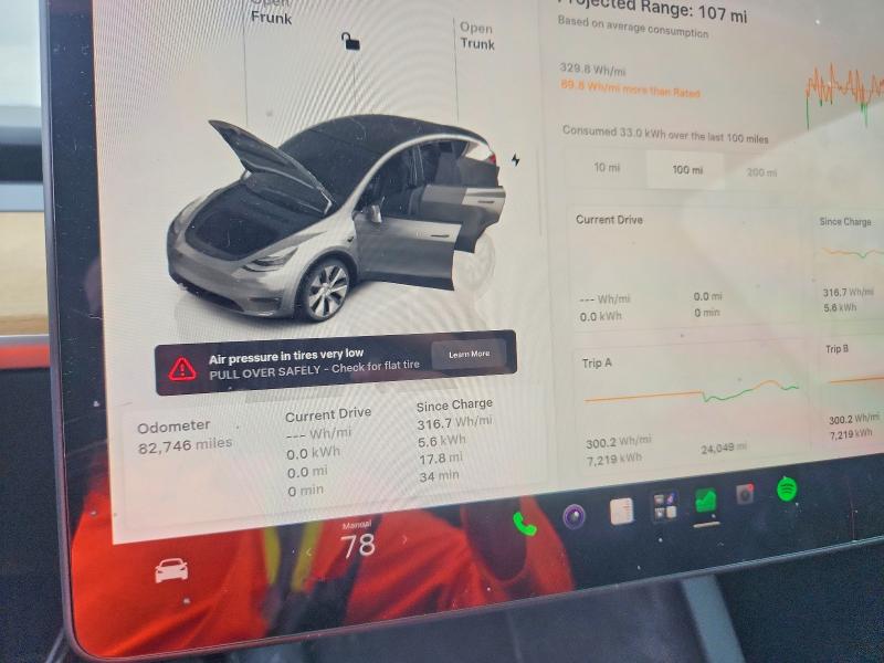 Снимка 9 от търг – 2022 TESLA MODEL Y с VIN 7SAYGDEEXNA010280