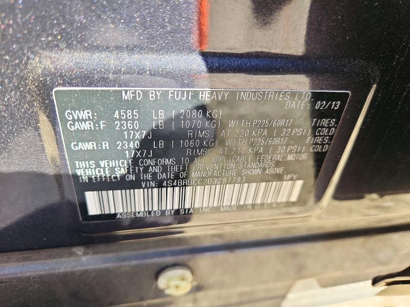 Снимка 14 от търг – 2013 SUBARU OUTBACK с VIN 4S4BRBCC2D3287793