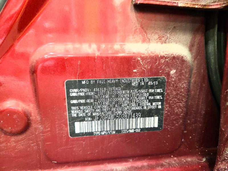 Foto 14 de la subasta – 2013 SUBARU XV CROSSTREK con VIN JF2GPAWC5D2871439