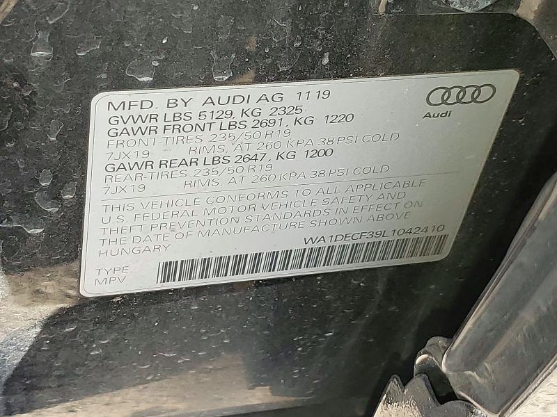 Снимка 14 от търг – 2020 AUDI Q3 с VIN WA1DECF39L1042410