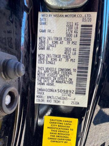Photo 10 from auction – 2020 NISSAN TITAN with VIN 1N6AA1CD6LN509892