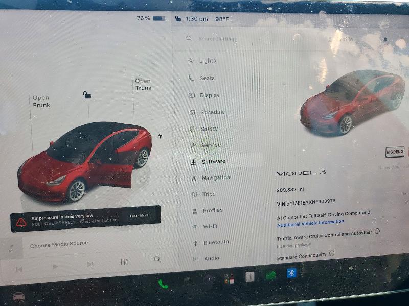 Photo 9 from auction – 2022 TESLA MODEL 3 with VIN 5YJ3E1EAXNF303978
