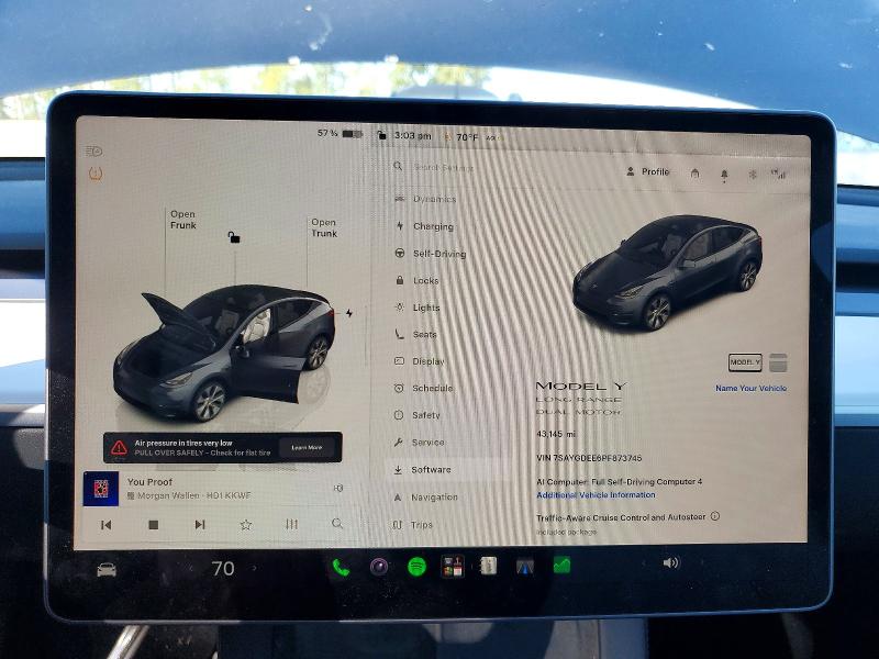 Снимка 9 от търг – 2023 TESLA MODEL Y с VIN 7SAYGDEE6PF873745