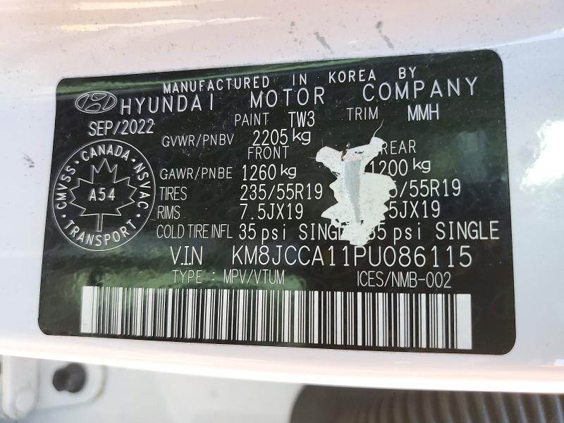 Снимка 14 от търг – 2023 HYUNDAI TUCSON с VIN KM8JCCA11PU086115