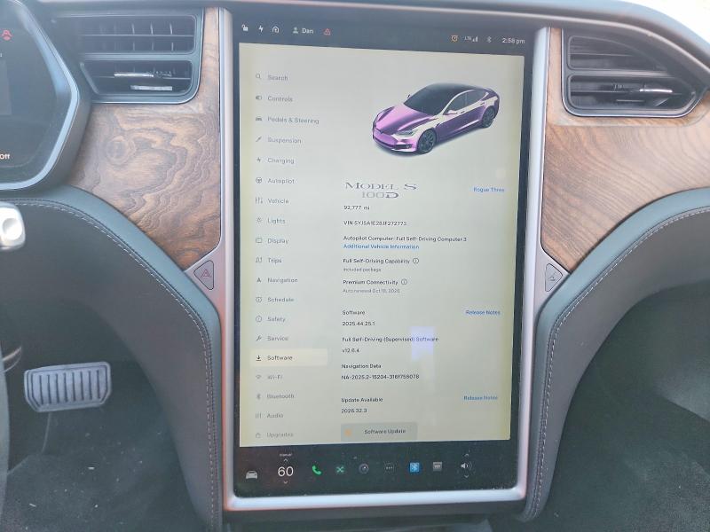 Photo 9 from auction – 2018 TESLA MODEL S with VIN 5YJSA1E28JF272773