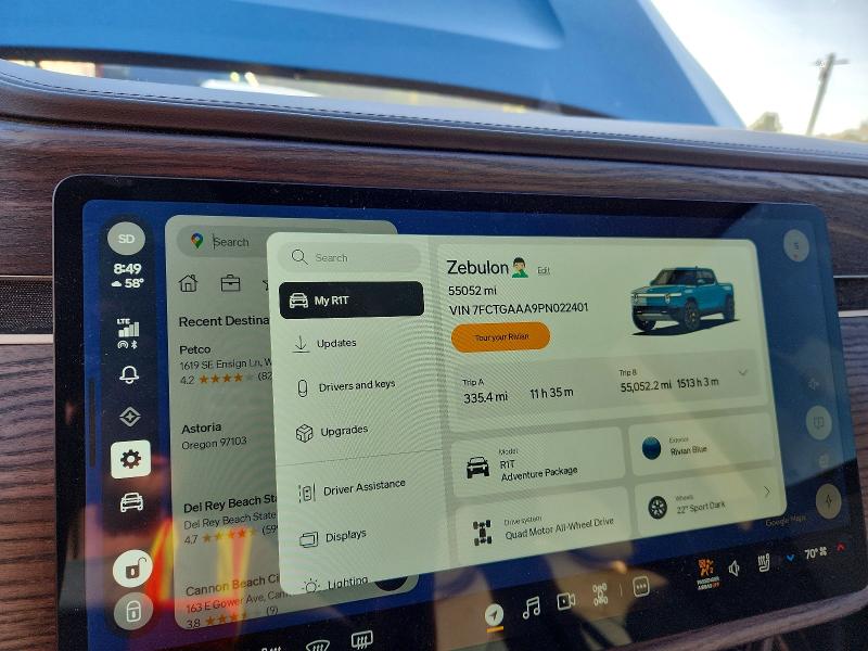 Снимка 9 от търг – 2023 RIVIAN R1T с VIN 7FCTGAAA9PN022401