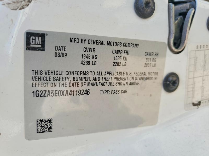Photo 14 from auction – 2010 PONTIAC G6 with VIN 1G2ZA5E0XA4119246
