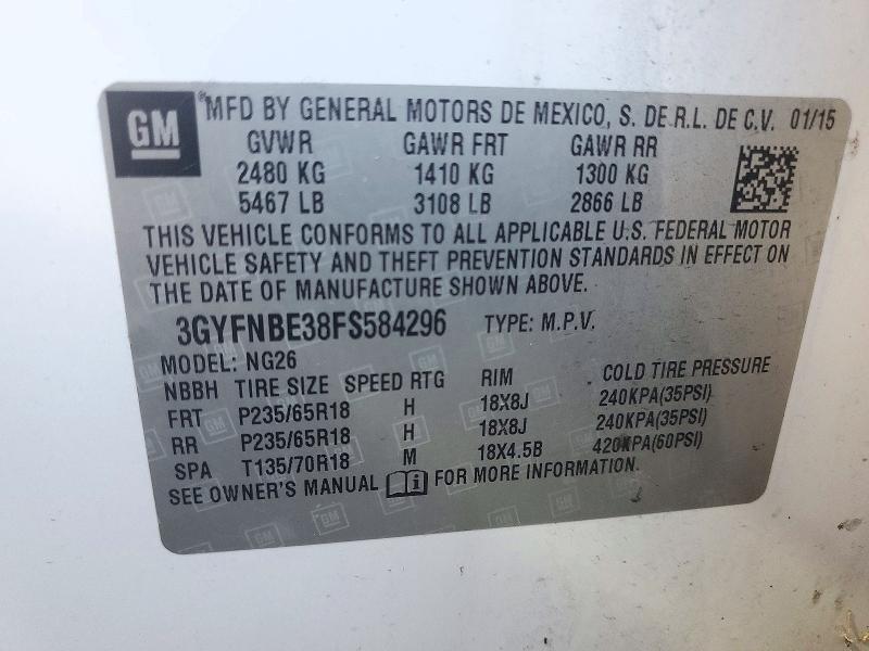 Zdjęcie 14 z aukcji – 2015 CADILLAC SRX z VIN 3GYFNBE38FS584296