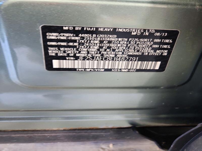 Photo 14 from auction – 2014 SUBARU FORESTER with VIN JF2SJAEC8EH482791
