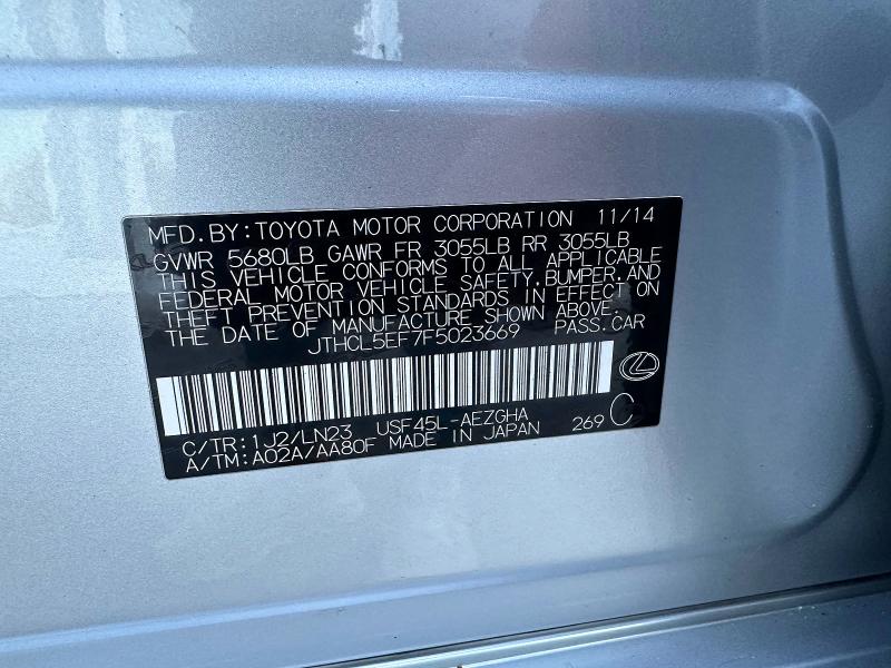 Снимка 10 от търг – 2015 LEXUS LS с VIN JTHCL5EF7F5023669