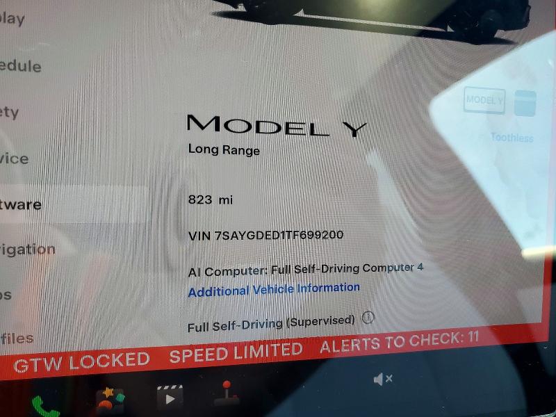 Foto 9 de la subasta – 2026 TESLA MODEL Y con VIN 7SAYGDED1TF699200