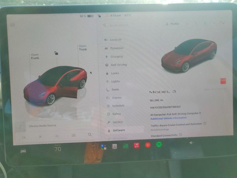 Photo 9 from auction – 2022 TESLA MODEL 3 with VIN 5YJ3E1EAXNF188301