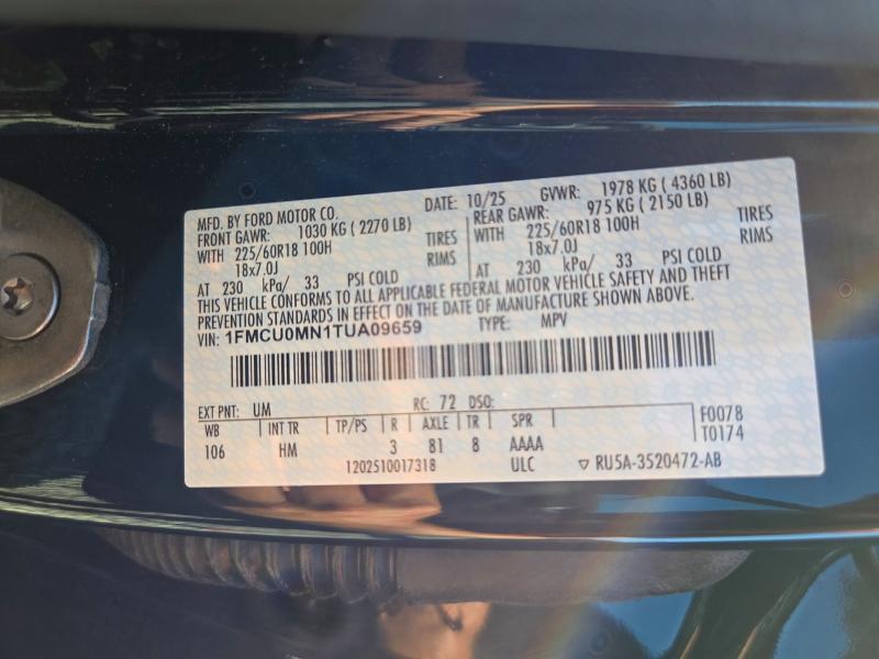 Foto 14 de la subasta – 2026 FORD ESCAPE con VIN 1FMCU0MN1TUA09659