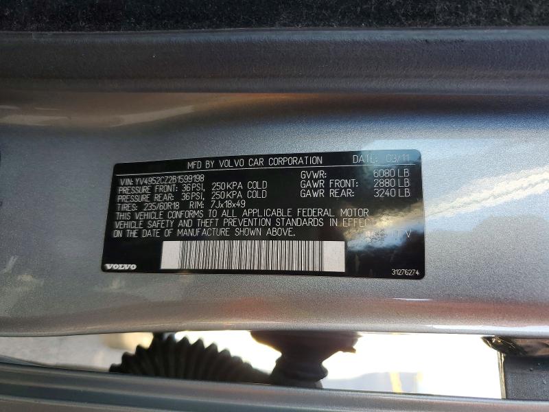 Photo 14 from auction – 2011 VOLVO XC90 with VIN YV4952CZ2B1599198