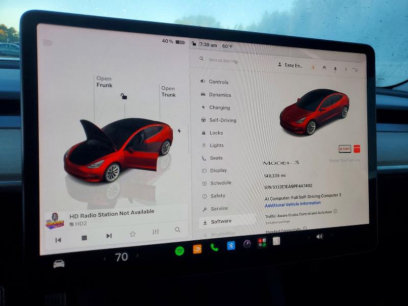 Снимка 9 от търг – 2023 TESLA MODEL 3 с VIN 5YJ3E1EA9PF447492