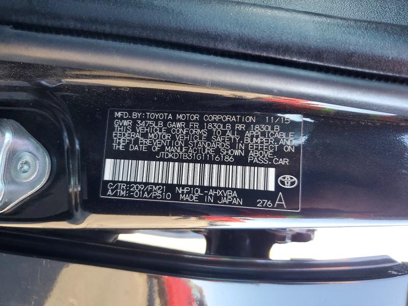 Снимка 14 от търг – 2016 TOYOTA PRIUS C с VIN JTDKDTB31G1116186