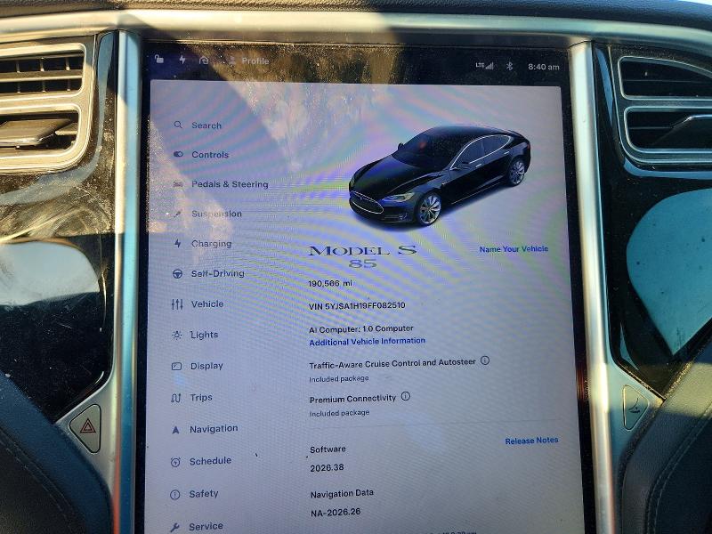 Снимка 9 от търг – 2015 TESLA MODEL S с VIN 5YJSA1H19FF082510