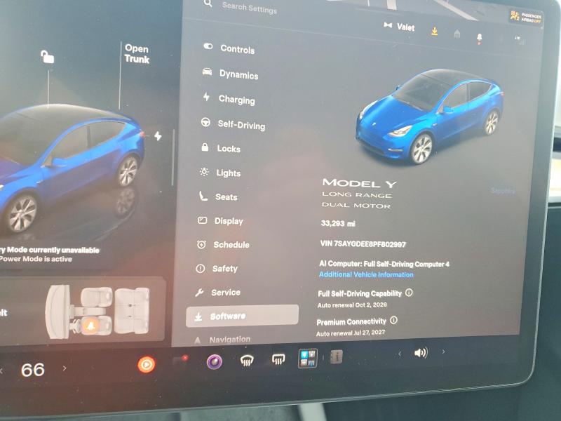 Photo 9 from auction – 2023 TESLA MODEL Y with VIN 7SAYGDEE8PF802997