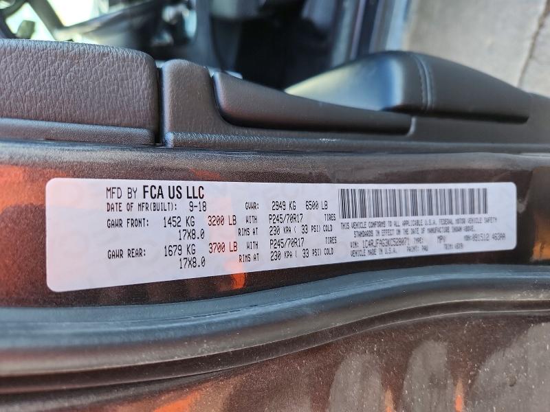 Снимка 14 от търг – 2019 JEEP GRAND CHEROKEE с VIN 1C4RJFAG3KC528071