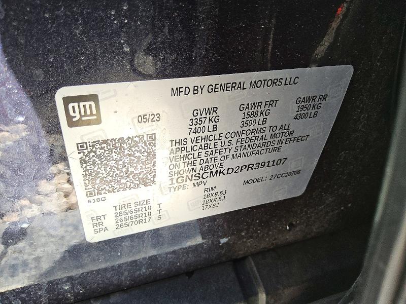 Photo 13 from auction – 2023 CHEVROLET TAHOE with VIN 1GNSCMKD2PR391107
