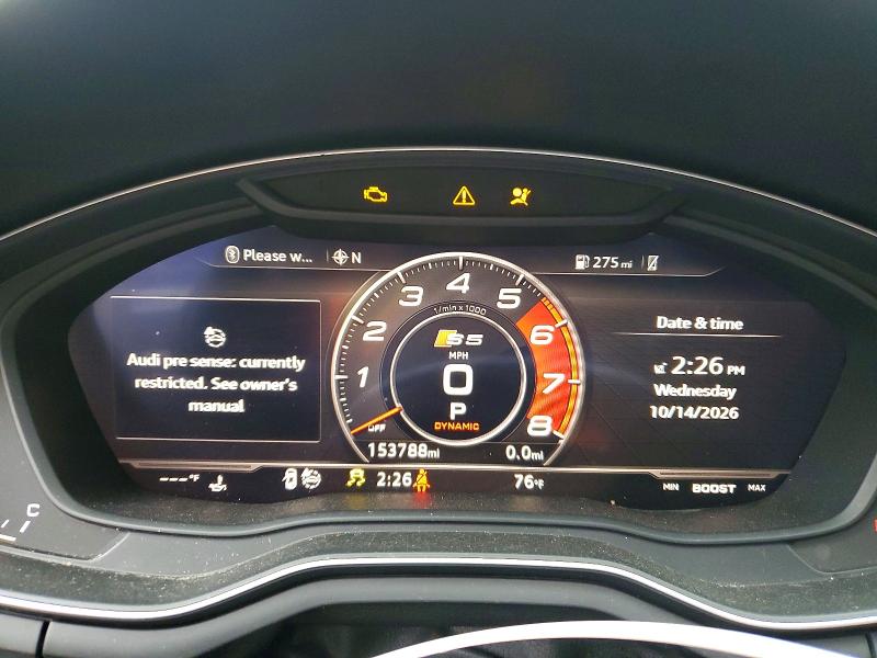 Снимка 9 от търг – 2018 AUDI S5 с VIN WAUR4AF53JA003326