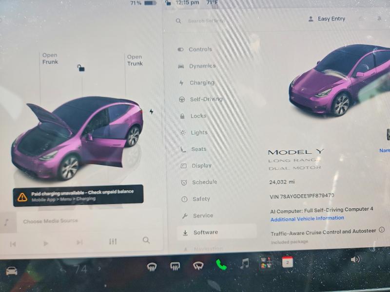Фото 9 с аукциона – 2023 TESLA MODEL Y с VIN 7SAYGDEE1PF879470