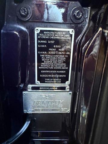 Снимка 10 от търг – 1997 BENTLEY BROOKLANDS с VIN SCBZE19C8VCX59970