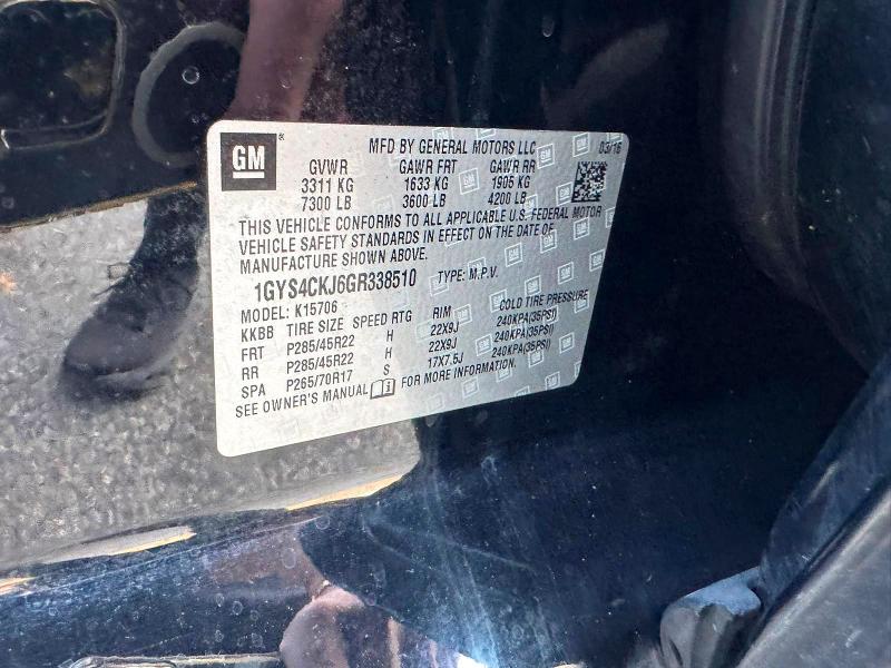 Снимка 10 от търг – 2016 CADILLAC ESCALADE с VIN 1GYS4CKJ6GR338510