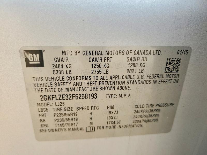 Снимка 14 от търг – 2015 GMC TERRAIN с VIN 2GKFLZE32F6258193