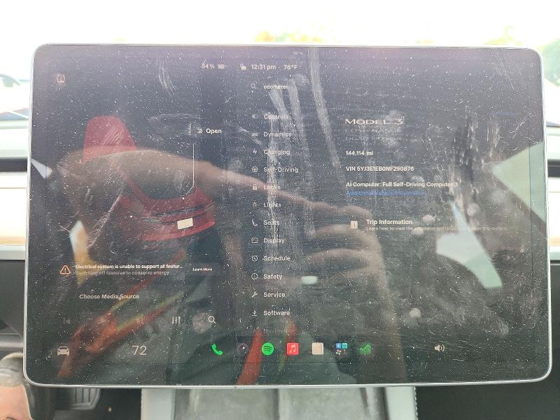 Foto 9 de la subasta – 2022 TESLA MODEL 3 con VIN 5YJ3E1EB0NF290876