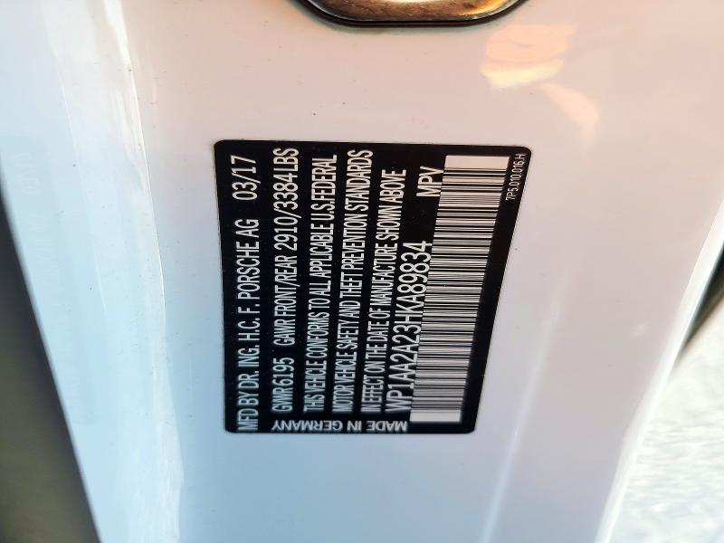 Photo 14 from auction – 2017 PORSCHE CAYENNE with VIN WP1AA2A23HKA89834