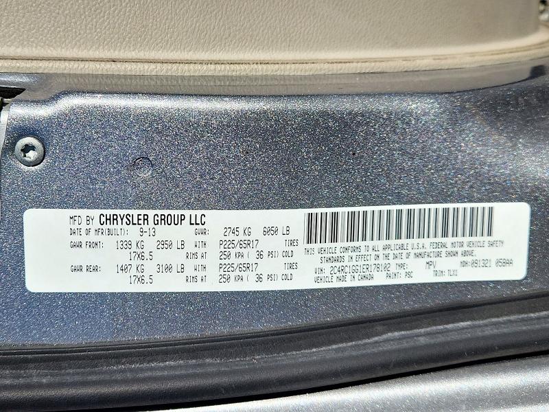 Снимка 14 от търг – 2014 CHRYSLER TOWN & COUNTRY с VIN 2C4RC1GG1ER178102