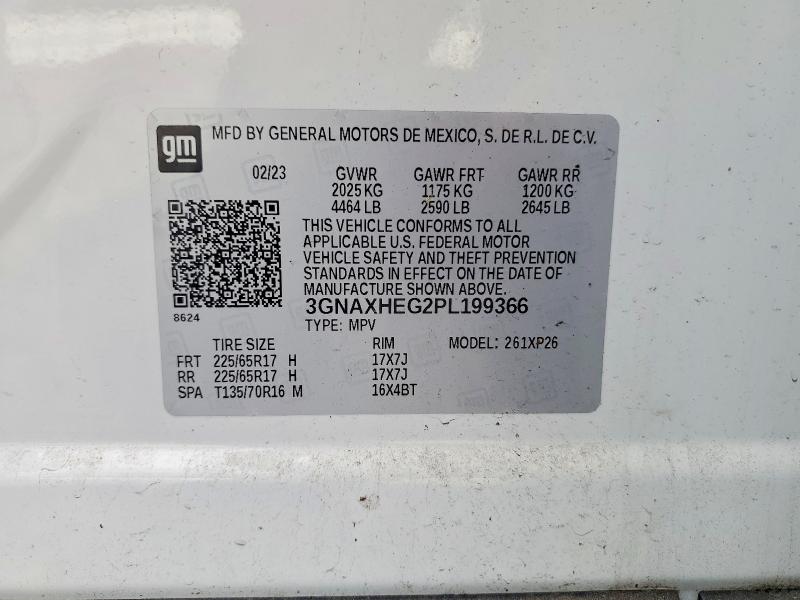 Снимка 14 от търг – 2023 CHEVROLET EQUINOX с VIN 3GNAXHEG2PL199366
