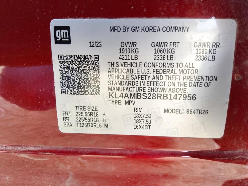Снимка 13 от търг – 2024 BUICK ENCORE GX с VIN KL4AMBS28RB147956