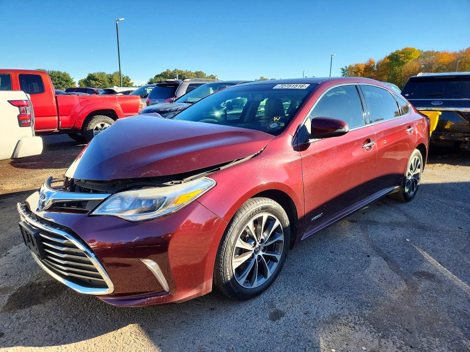 TOYOTA AVALON HYBRID 2016 с VIN 4T1BD1EBXGU048987 - Снимка от търг