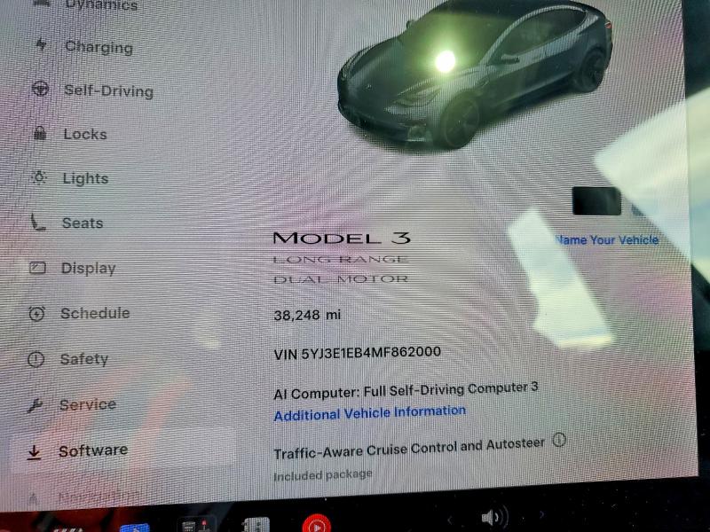 Фото 9 с аукциона – 2021 TESLA MODEL 3 с VIN 5YJ3E1EB4MF862000