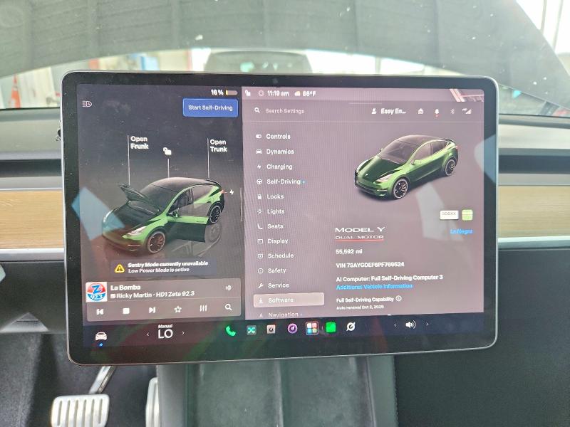 Снимка 9 от търг – 2023 TESLA MODEL Y с VIN 7SAYGDEF6PF769524