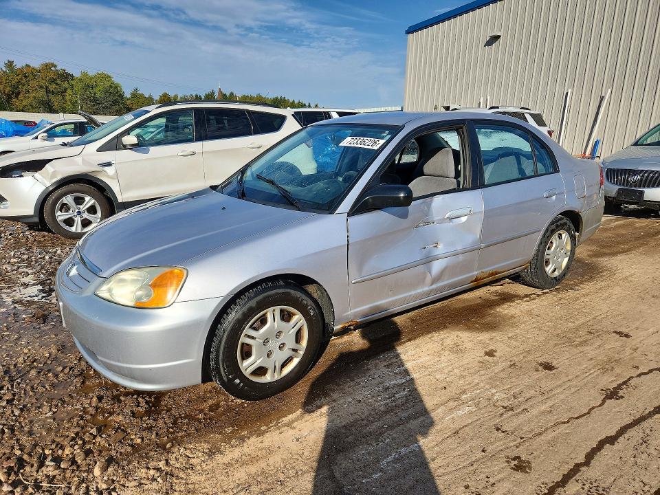 Снимка 1 от търг – 2002 HONDA CIVIC с VIN 1HGES16522L019788