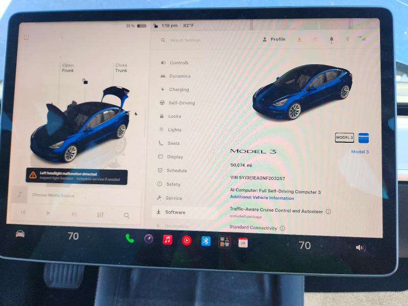 Zdjęcie 9 z aukcji – 2022 TESLA MODEL 3 z VIN 5YJ3E1EA0NF203257