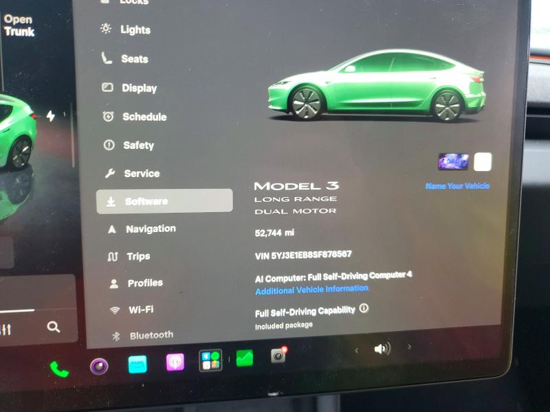 Foto 9 de la subasta – 2025 TESLA MODEL 3 con VIN 5YJ3E1EB8SF878567