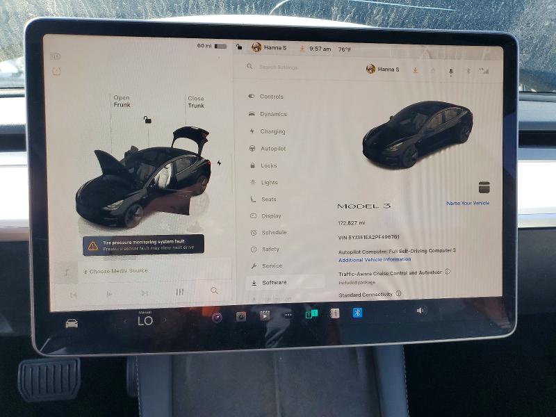 Снимка 9 от търг – 2023 TESLA MODEL 3 с VIN 5YJ3E1EA2PF496761