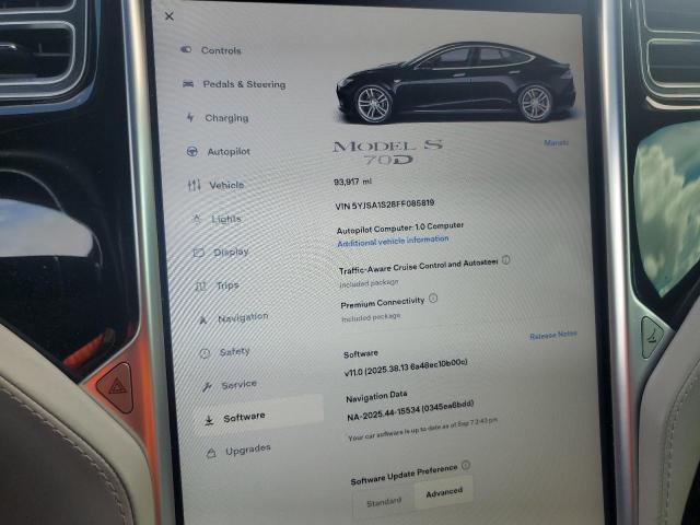 Снимка 9 от търг – 2015 TESLA MODEL S с VIN 5YJSA1S28FF085819