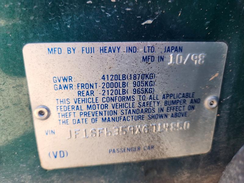 Фото 14 с аукциона – 1999 SUBARU FORESTER с VIN JF1SF6359XG714850