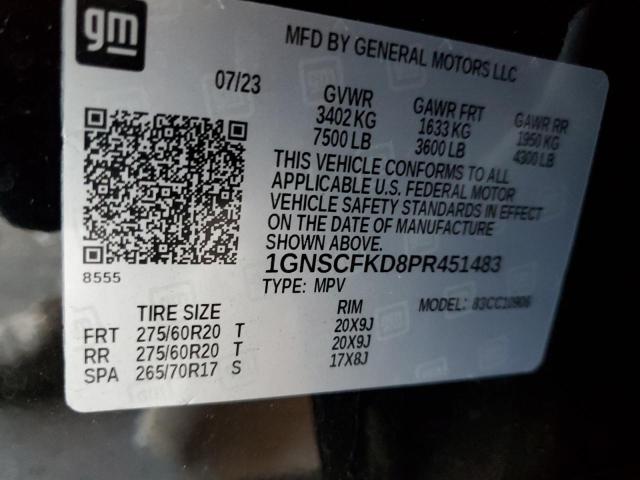 Photo 14 from auction – 2023 CHEVROLET SUBURBAN C with VIN 1GNSCFKD8PR451483