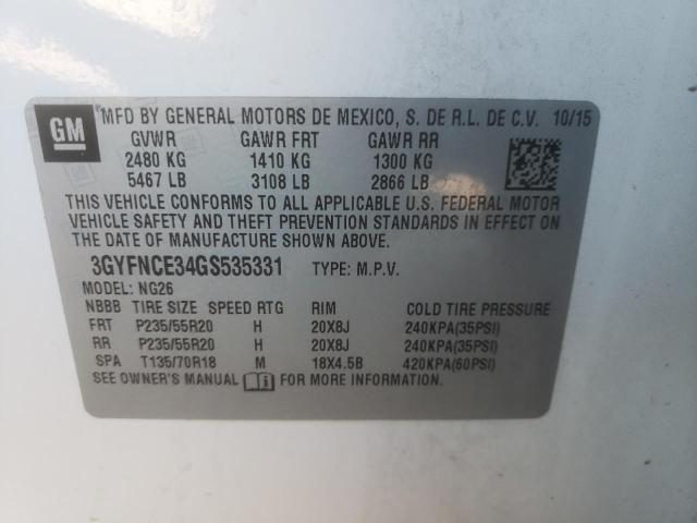 Photo 14 from auction – 2016 CADILLAC SRX PERFOR with VIN 3GYFNCE34GS535331