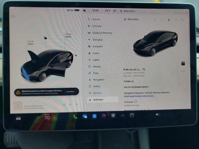 Photo 9 from auction – 2022 TESLA MODEL 3 with VIN 5YJ3E1EB9NF185057