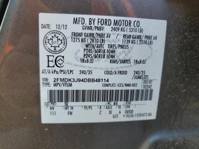 Photo 14 from auction – 2013 FORD EDGE SEL with VIN 2FMDK3J94DBB48114