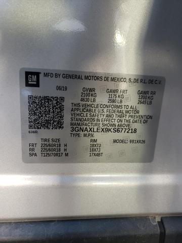 Photo 14 from auction – 2019 CHEVROLET EQUINOX LT with VIN 3GNAXLEX9KS677218